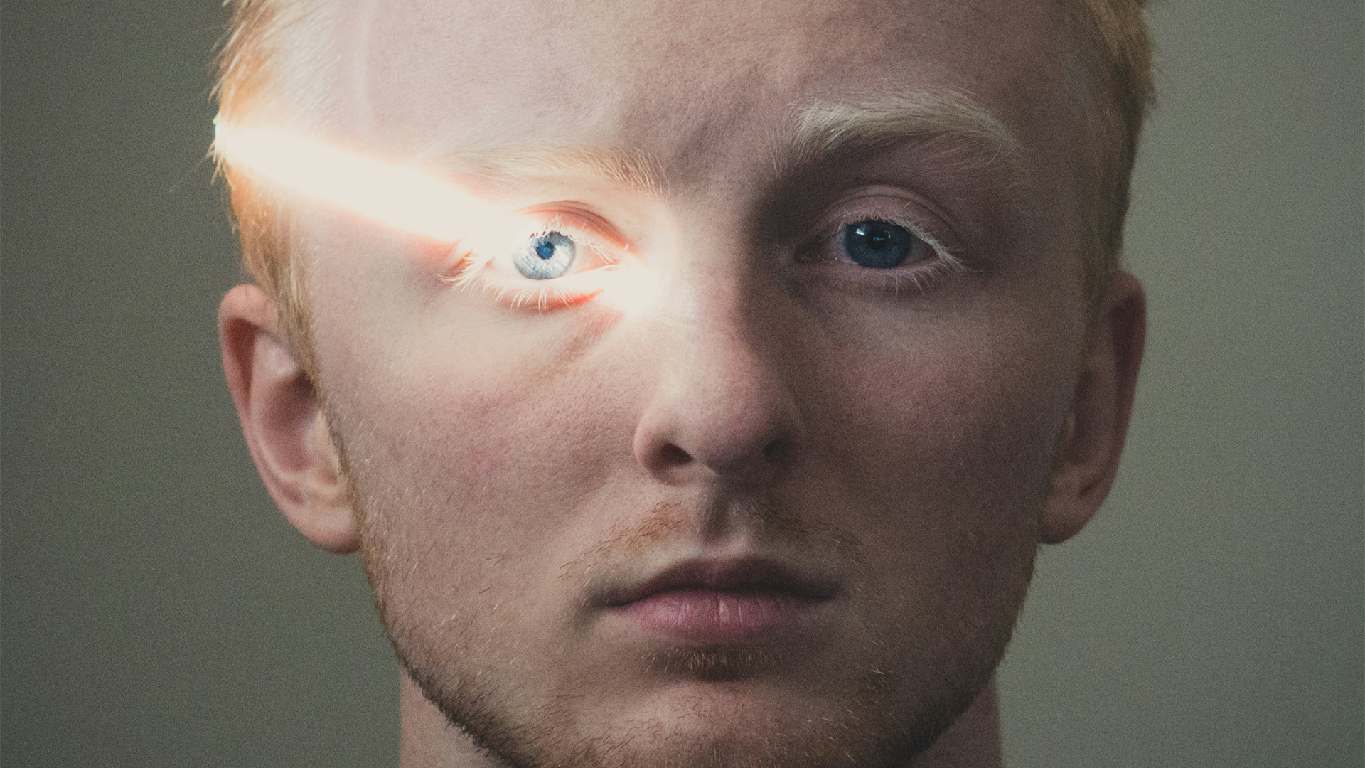 Lichteinfall auf das Auge eines Menschen